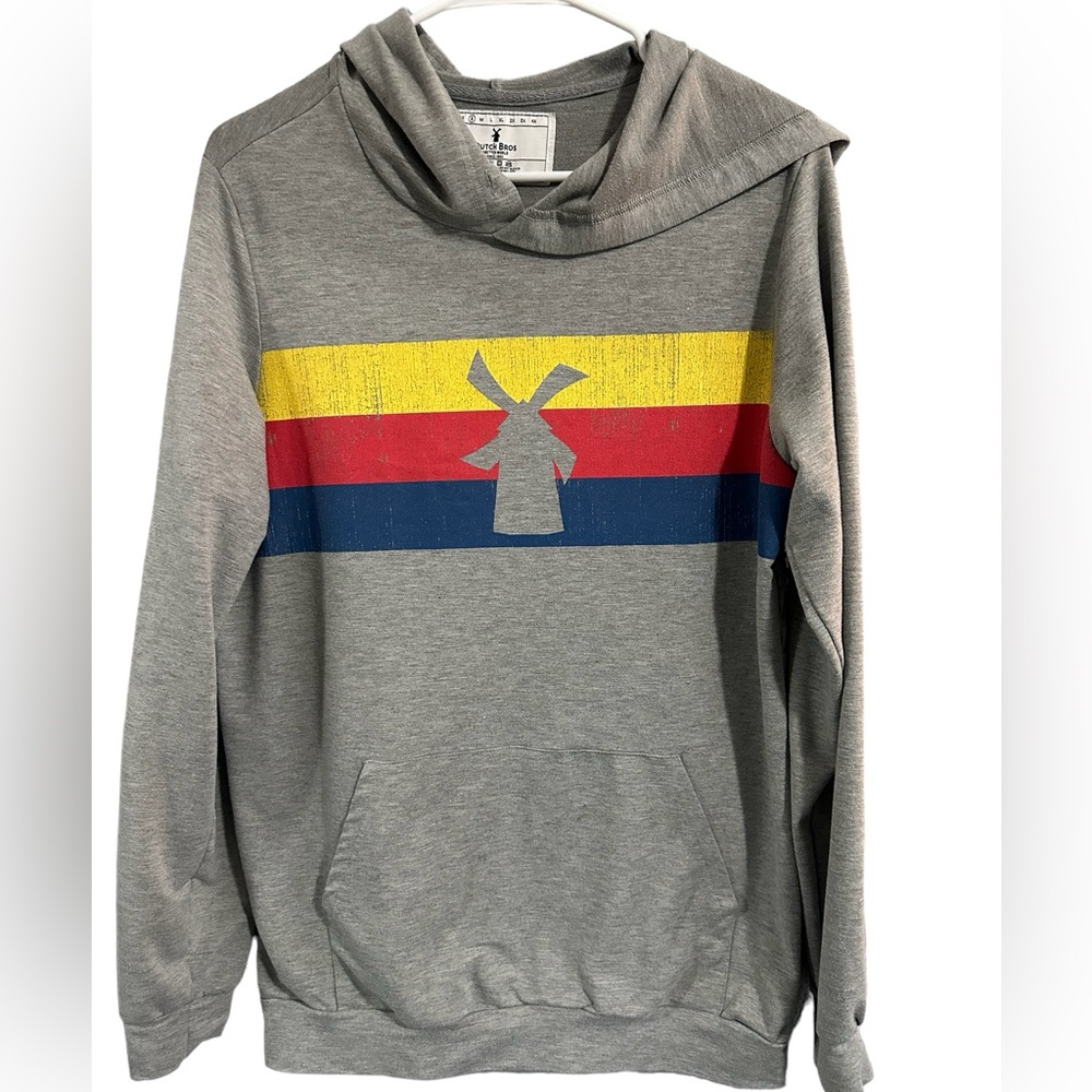 Dutch Bros Unisex Grey Lightweight Sweatshirt SMALL + MEDIUM + XL Windmill DB 92
